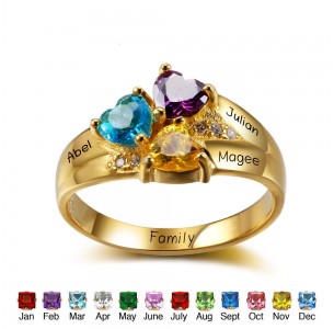 Birthstone Sterling Silver Personalized Engravable Ring JEWJORI102344